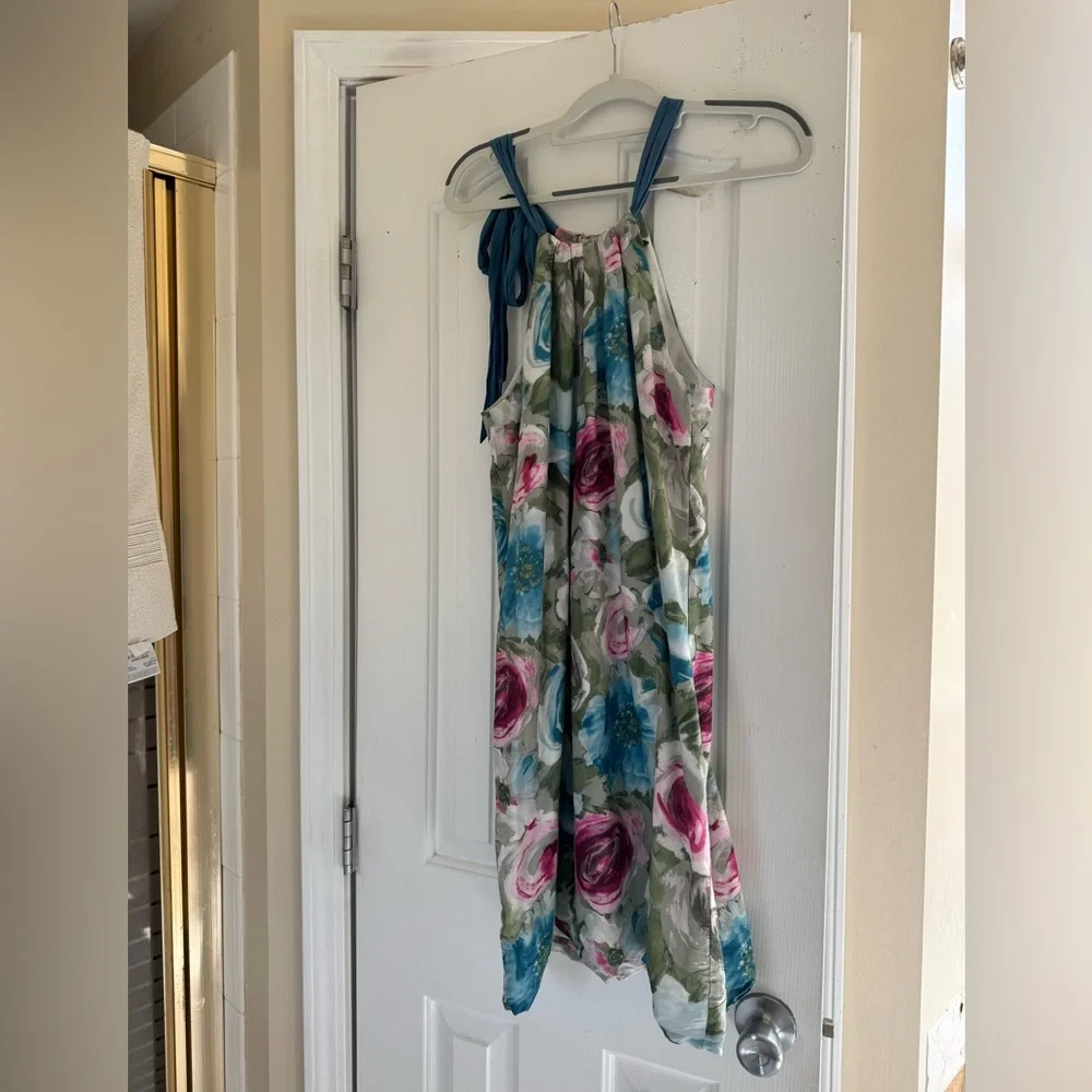 Tommy Bahama Floral Dress with Pink and Blue Hues - Picture 3 of 3